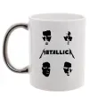Чашка с цветной ручкой METALLICA FACES Серебро фото