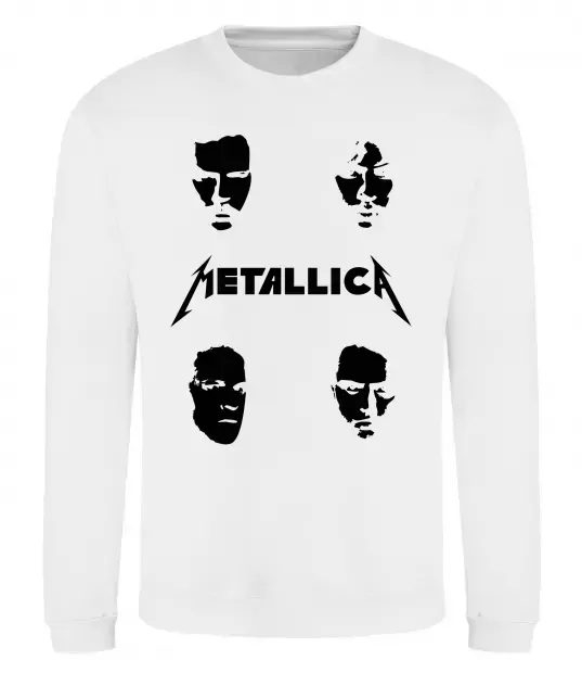 Світшот METALLICA FACES Білий фото