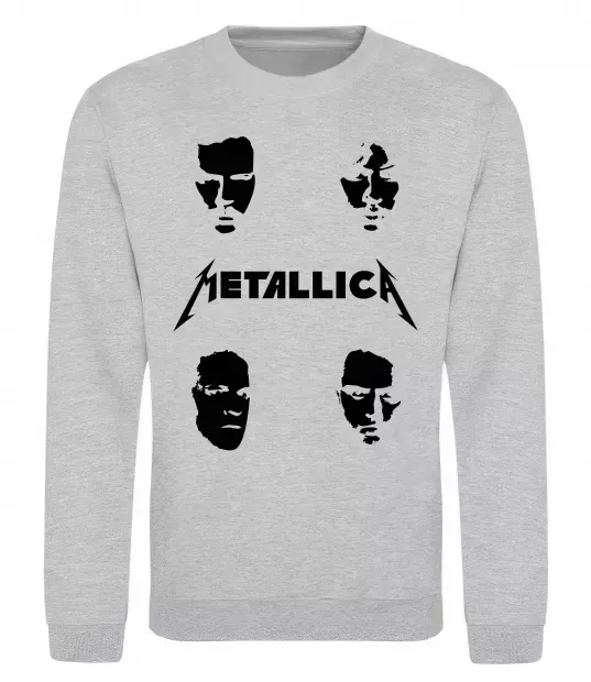 Світшот METALLICA FACES Сірий меланж фото