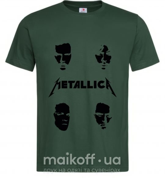 Чоловіча футболка METALLICA FACES Темно-зелений фото
