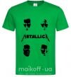 Мужская футболка METALLICA FACES Зеленый фото