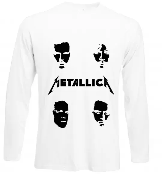 Лонгслів METALLICA FACES Білий фото