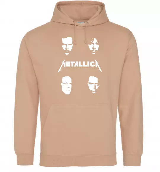 Жіноча толстовка (худі) METALLICA FACES Пісочний фото