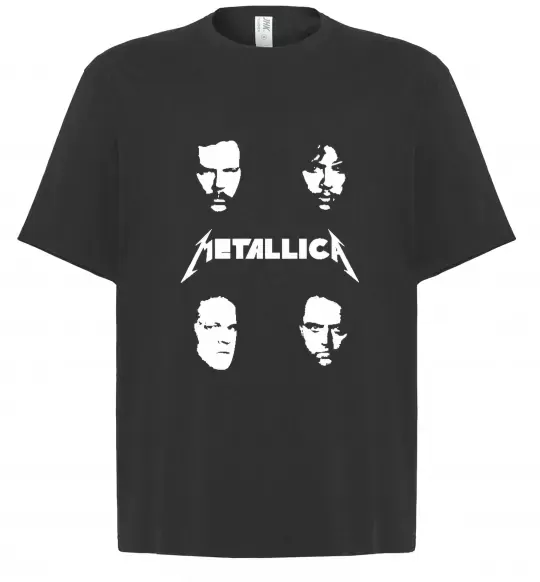 Футболка Оверсайз METALLICA FACES Чорний фото