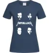 Женская футболка METALLICA FACES Темно-синий фото