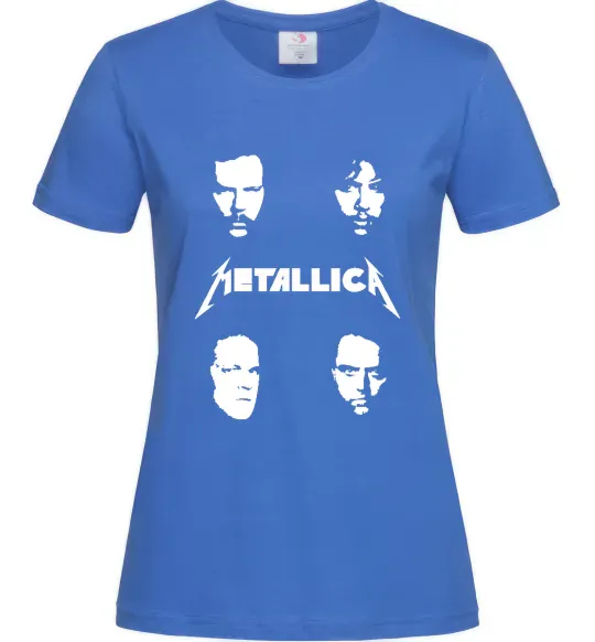 Женская футболка METALLICA FACES Ярко-синий фото