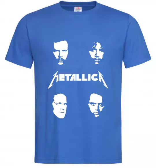 Мужская футболка METALLICA FACES Ярко-синий фото