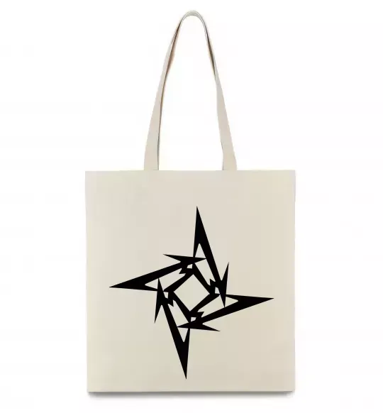 Еко-сумка METALLICA STAR Бежевий фото