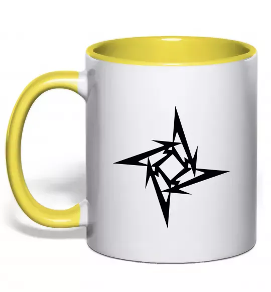 Чашка з кольоровою ручкою METALLICA STAR Сонячно жовтий фото