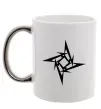 Чашка з кольоровою ручкою METALLICA STAR Срібло фото