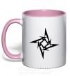 Чашка с цветной ручкой METALLICA STAR Нежно розовый фото