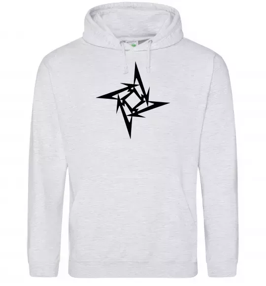 Женская толстовка (худи) METALLICA STAR Серый меланж фото