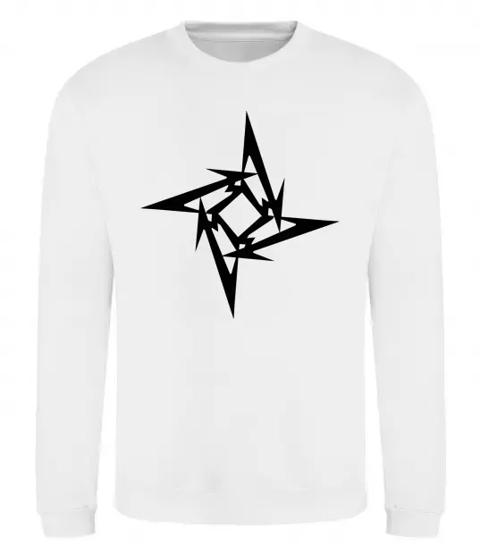 Світшот METALLICA STAR Білий фото