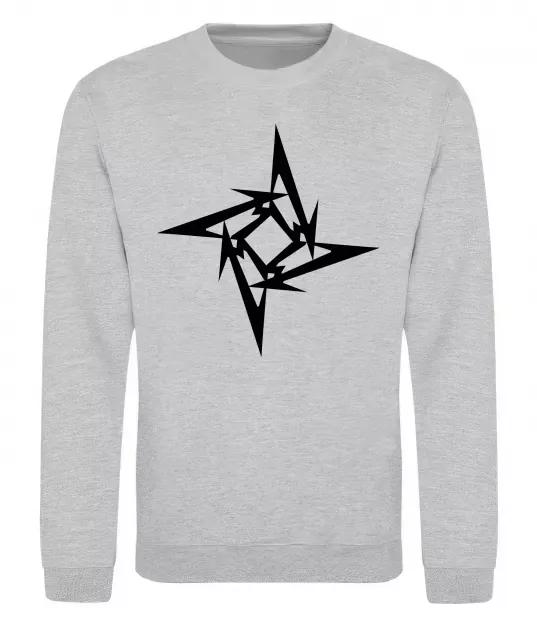 Світшот METALLICA STAR Сірий меланж фото