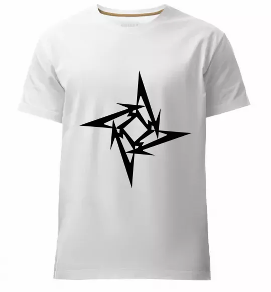 Чоловіча преміум футболка METALLICA STAR Білий фото