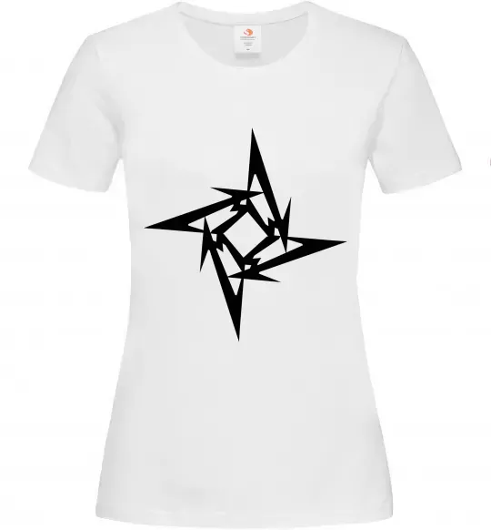 Женская футболка METALLICA STAR Белый фото