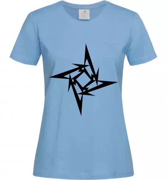 Женская футболка METALLICA STAR Голубой фото