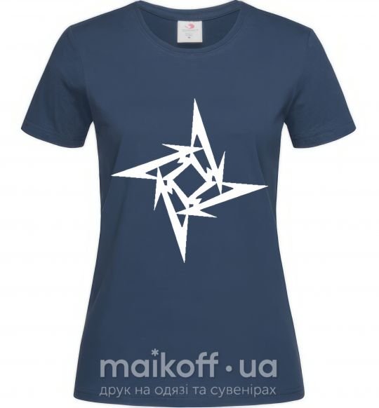 Жіноча футболка METALLICA STAR Темно-синій фото