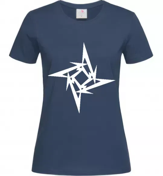 Женская футболка METALLICA STAR Темно-синий фото