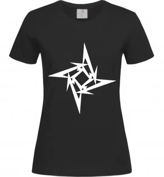 Женская футболка METALLICA STAR Черный фото