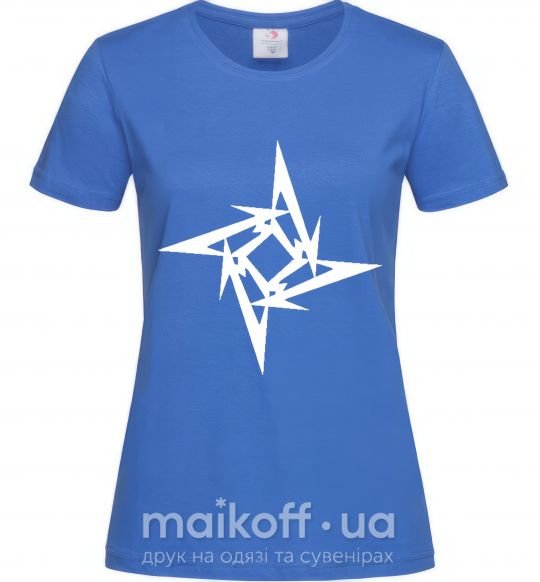 Жіноча футболка METALLICA STAR Яскраво-синій фото