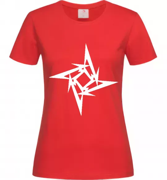 Женская футболка METALLICA STAR Красный фото