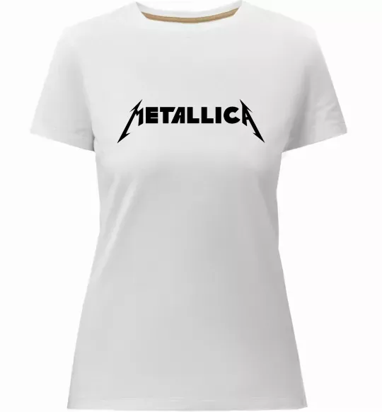 Жіноча преміум футболка METALLICA Білий фото