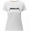 Жіноча преміум футболка METALLICA Білий фото