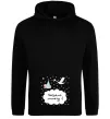 Женская толстовка (худи) Чекаємо малечу Черный фото