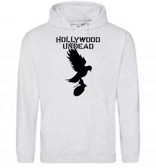 Жіноча толстовка (худі) HOLLYWOOD UNDEAD Сірий меланж фото