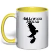 Чашка з кольоровою ручкою HOLLYWOOD UNDEAD Сонячно жовтий фото