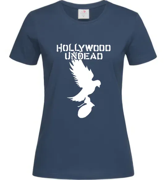 Жіноча футболка HOLLYWOOD UNDEAD Темно-синій фото