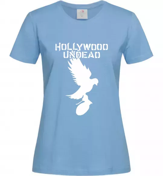 Жіноча футболка HOLLYWOOD UNDEAD Блакитний фото