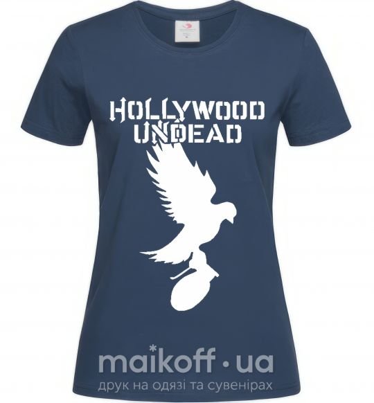 Жіноча футболка HOLLYWOOD UNDEAD Темно-синій фото