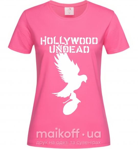 Жіноча футболка HOLLYWOOD UNDEAD Яскраво-рожевий фото