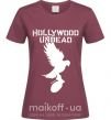 Женская футболка HOLLYWOOD UNDEAD Бордовый фото