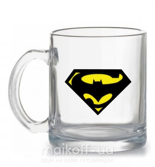 Чашка скляна SUPERBATMAN Прозорий фото