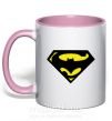 Чашка с цветной ручкой SUPERBATMAN Нежно розовый фото