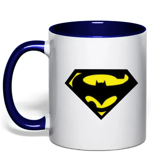 Чашка з кольоровою ручкою SUPERBATMAN Глибокий темно-синій фото