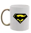 Чашка з кольоровою ручкою SUPERBATMAN Золото фото
