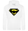 Мужская толстовка (худи) SUPERBATMAN Белый Мужская толстовка (худи) SUPERBATMAN Белый фото