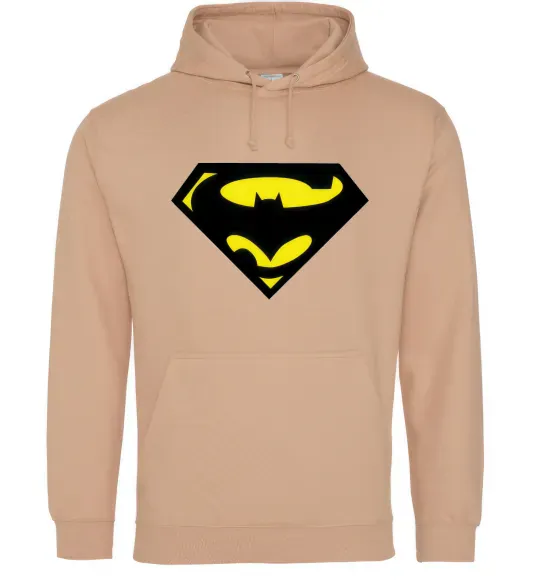 Мужская толстовка (худи) SUPERBATMAN Песочный фото