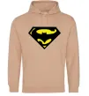 Мужская толстовка (худи) SUPERBATMAN Песочный Мужская толстовка (худи) SUPERBATMAN Песочный фото
