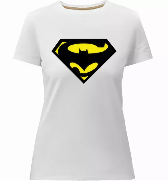 Жіноча преміум футболка SUPERBATMAN Білий фото