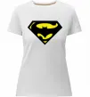 Жіноча преміум футболка SUPERBATMAN Білий фото