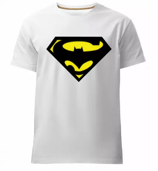Чоловіча преміум футболка SUPERBATMAN Білий фото