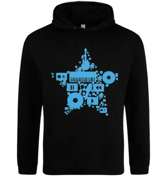 Жіноча толстовка (худі) MUSIC STAR Чорний фото