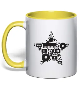 Чашка с цветной ручкой Чашка с цветной ручкой