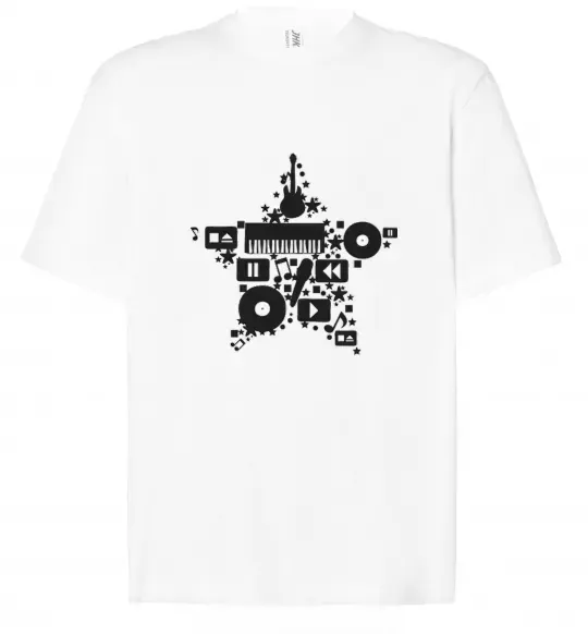 Футболка Оверсайз MUSIC STAR Белый фото