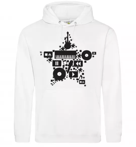 Жіноча толстовка (худі) MUSIC STAR Білий фото